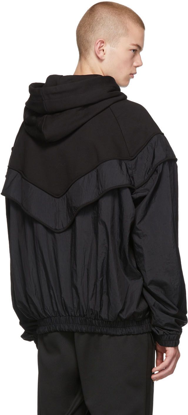 Juun.J Juun.J Black 'N'Synthetic' Panelled Hoodie Size US M / EU 48-50 / 2 - 3 Thumbnail
