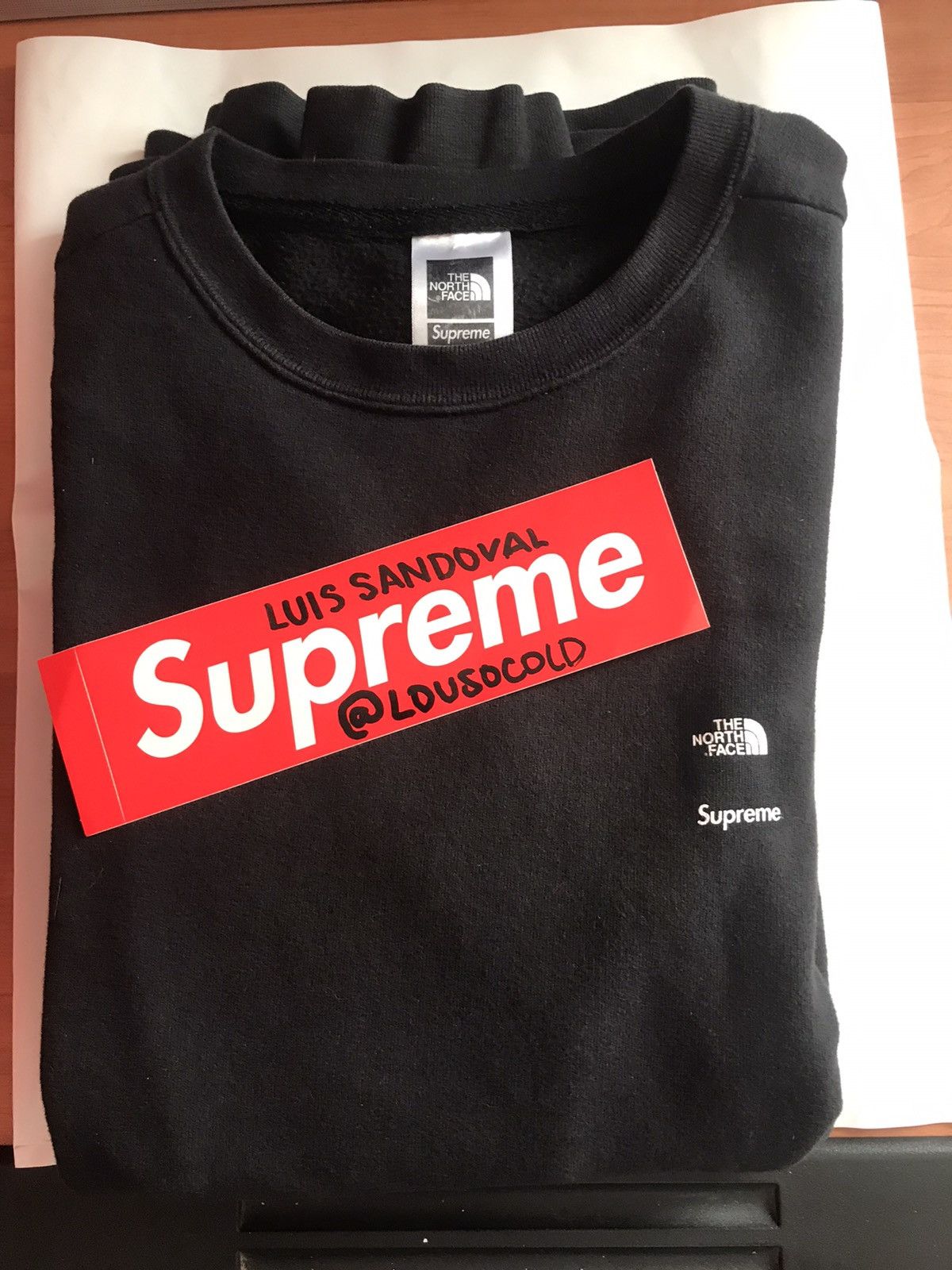 Supreme tnf mountain crewneck online