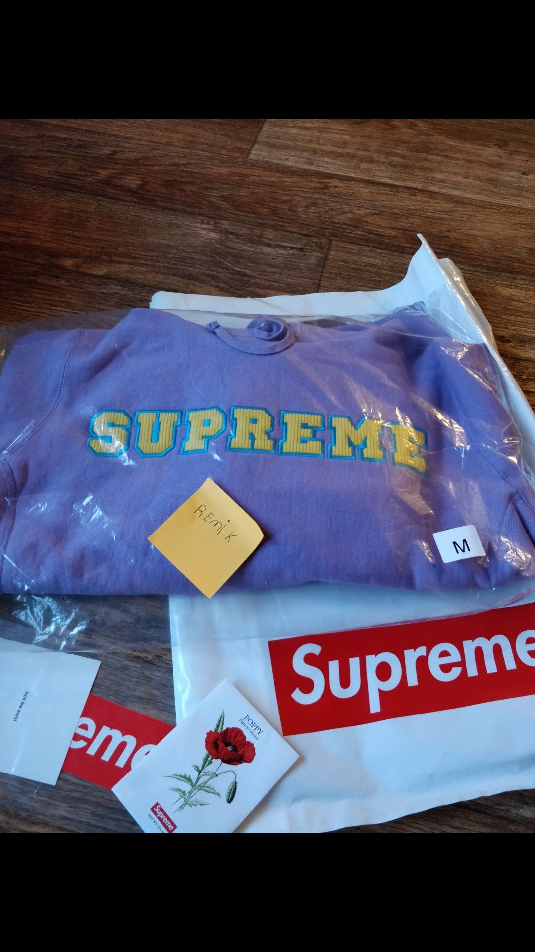 supreme cord collegiate hoodie violet Tops