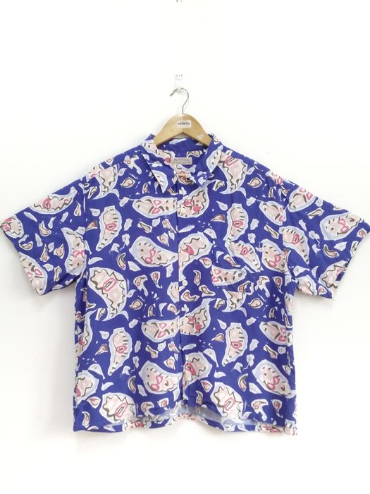 45rpm Vintage 45RPM Hawaiian Abstract Buttons Up Shirt L Size | Grailed