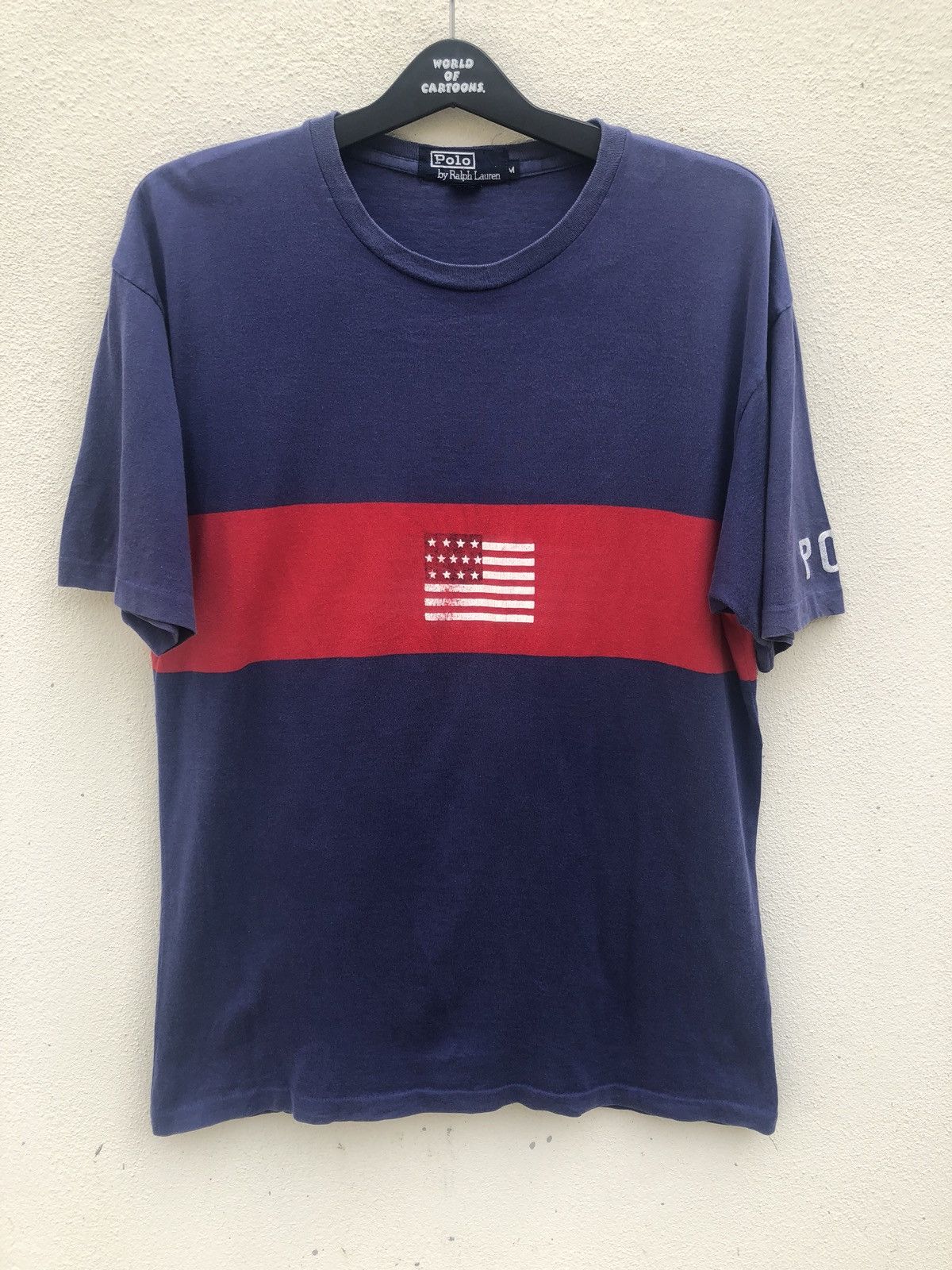 Polo Ralph Lauren Vtg Polo Ralph Lauren USA Flag t shirt Size US M / EU 48-50 / 2 - 1 Thumbnail