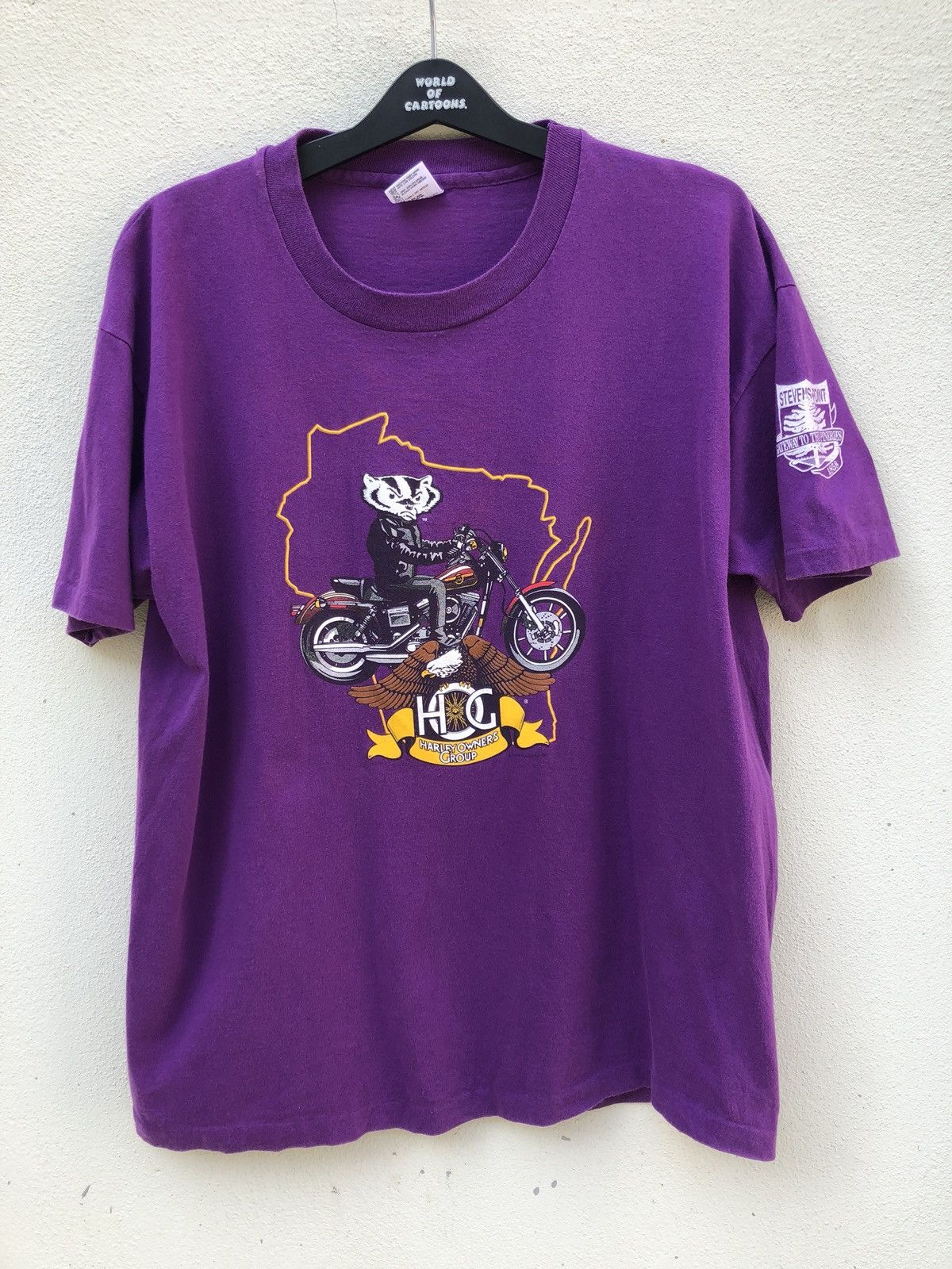 Vintage Vtg 1994 Harley Owners Group Wisconsin State Rally Size US XL / EU 56 / 4 - 1 Thumbnail