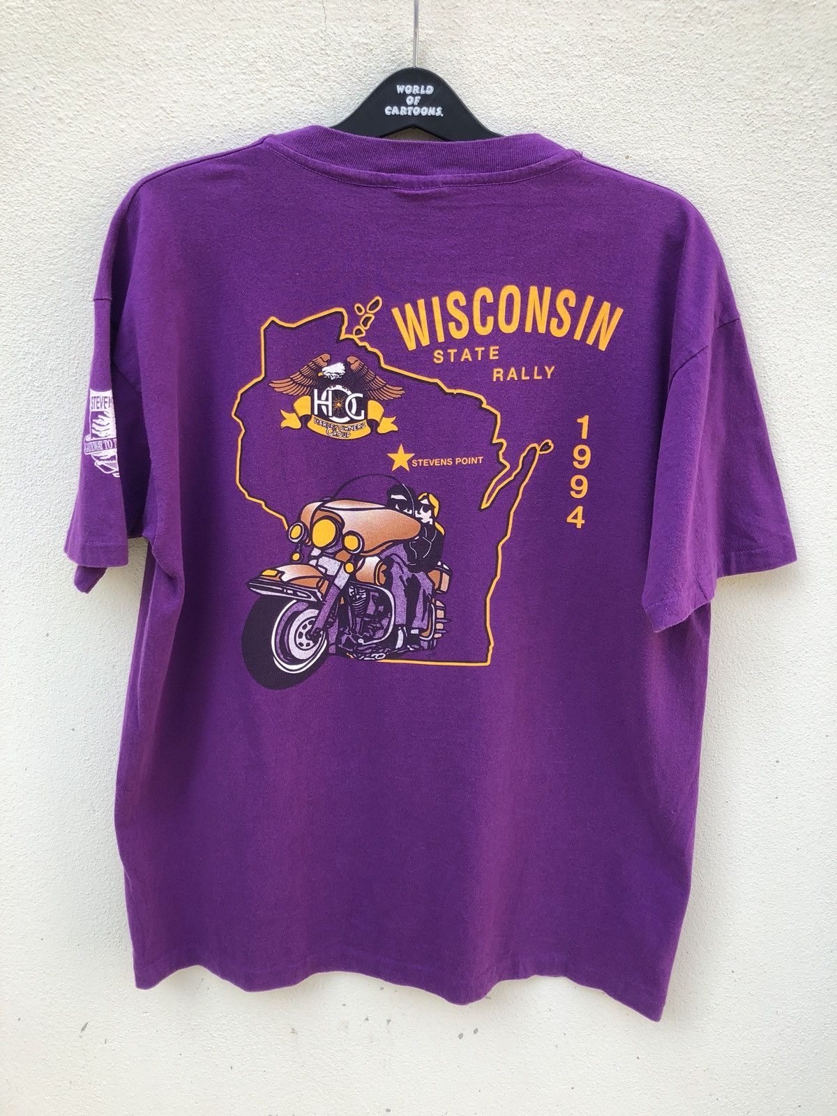 Vintage Vtg 1994 Harley Owners Group Wisconsin State Rally Size US XL / EU 56 / 4 - 8 Thumbnail