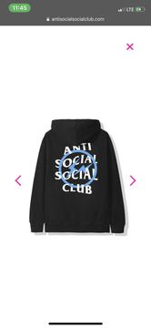 Anti Social Social Club Fragment Design Blue Bolt Hoodie | Grailed