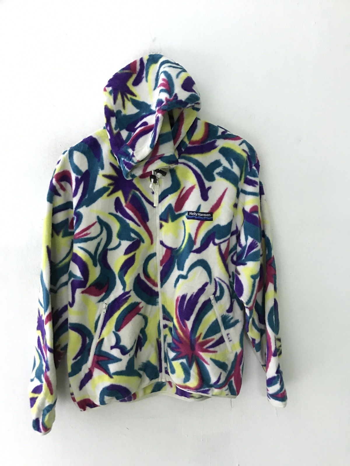 VINTAGE HELLY HANSEN MULTICOLOR FLEECE JACKET NICE DESIGN