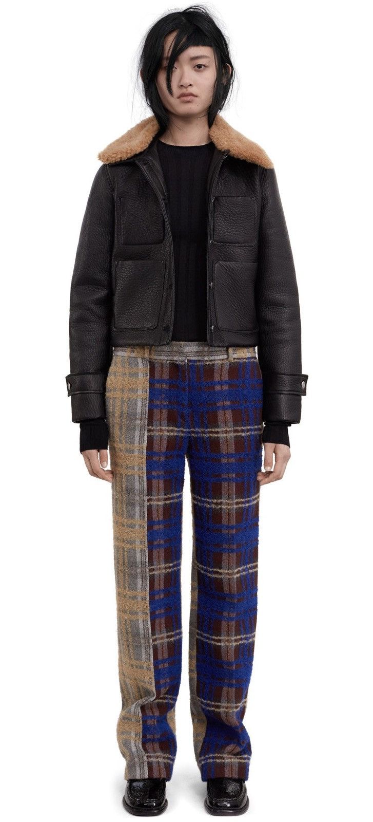 image of Acne Studios Maya Check Mix Plaid Pants Aw16, Men's (Size 28)