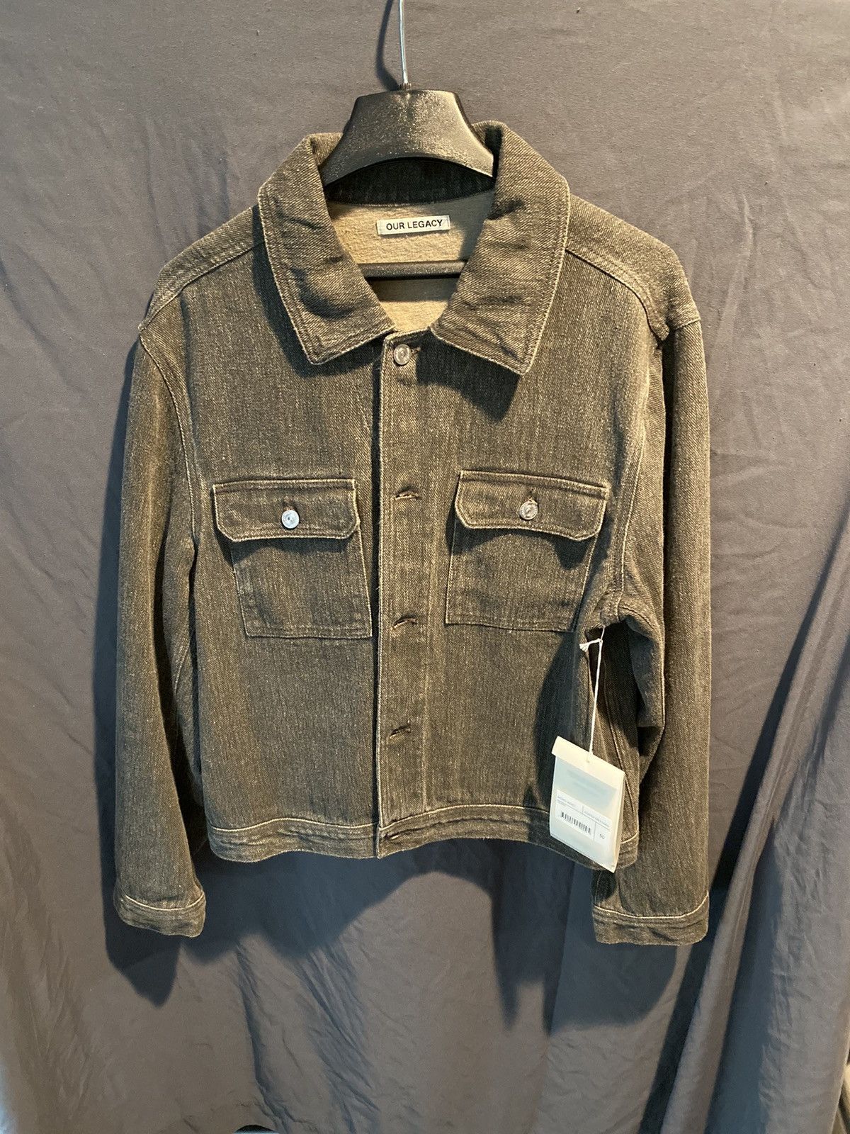Our Legacy Our Legacy Mono Jacket in Coated Grey Linen | Grailed
