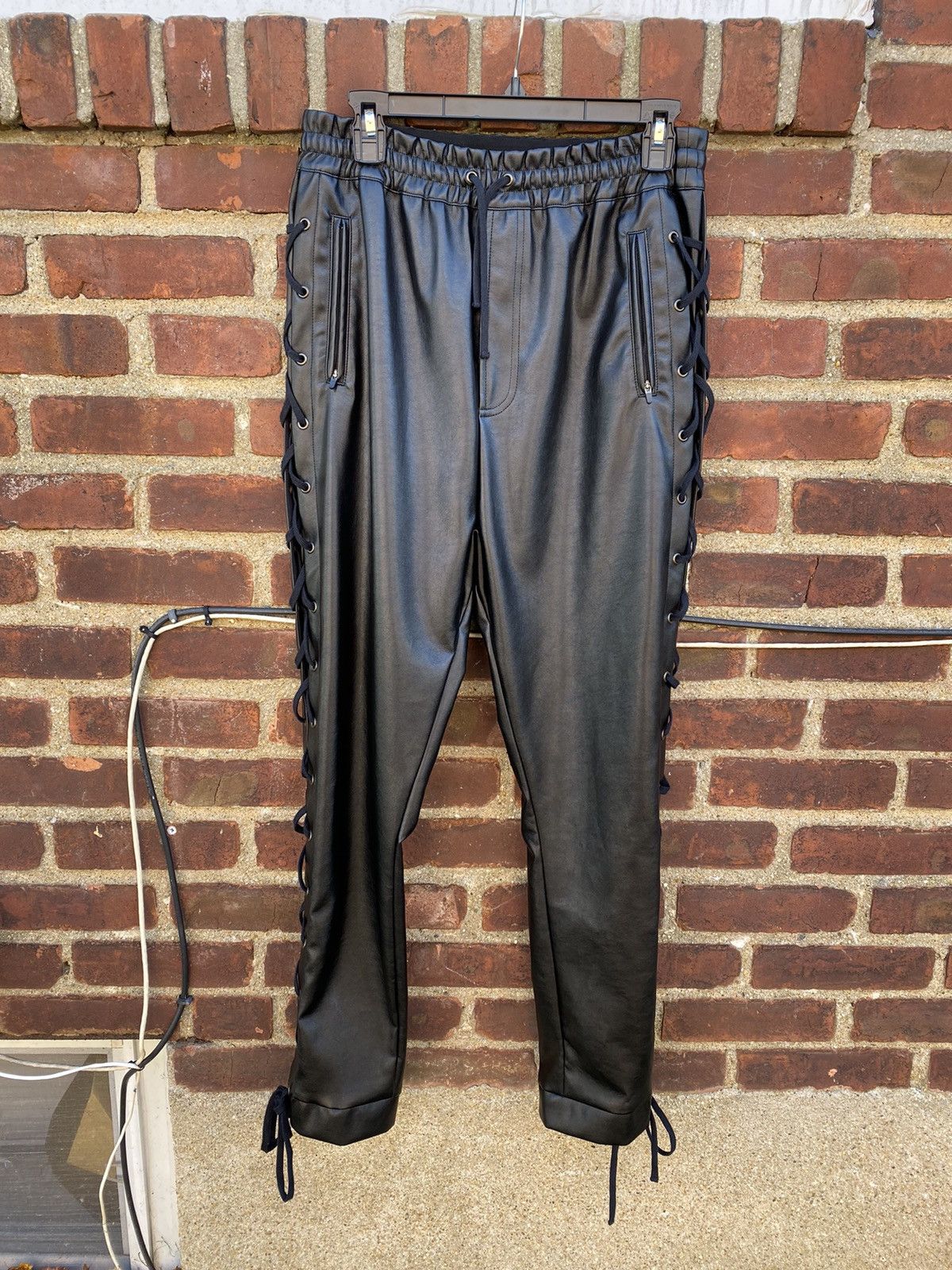 Faith Connexion Leather Laced Sweats Size US 30 / EU 46 - 1 Thumbnail