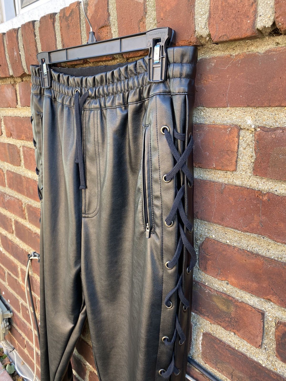 Faith Connexion Leather Laced Sweats Size US 30 / EU 46 - 4 Thumbnail