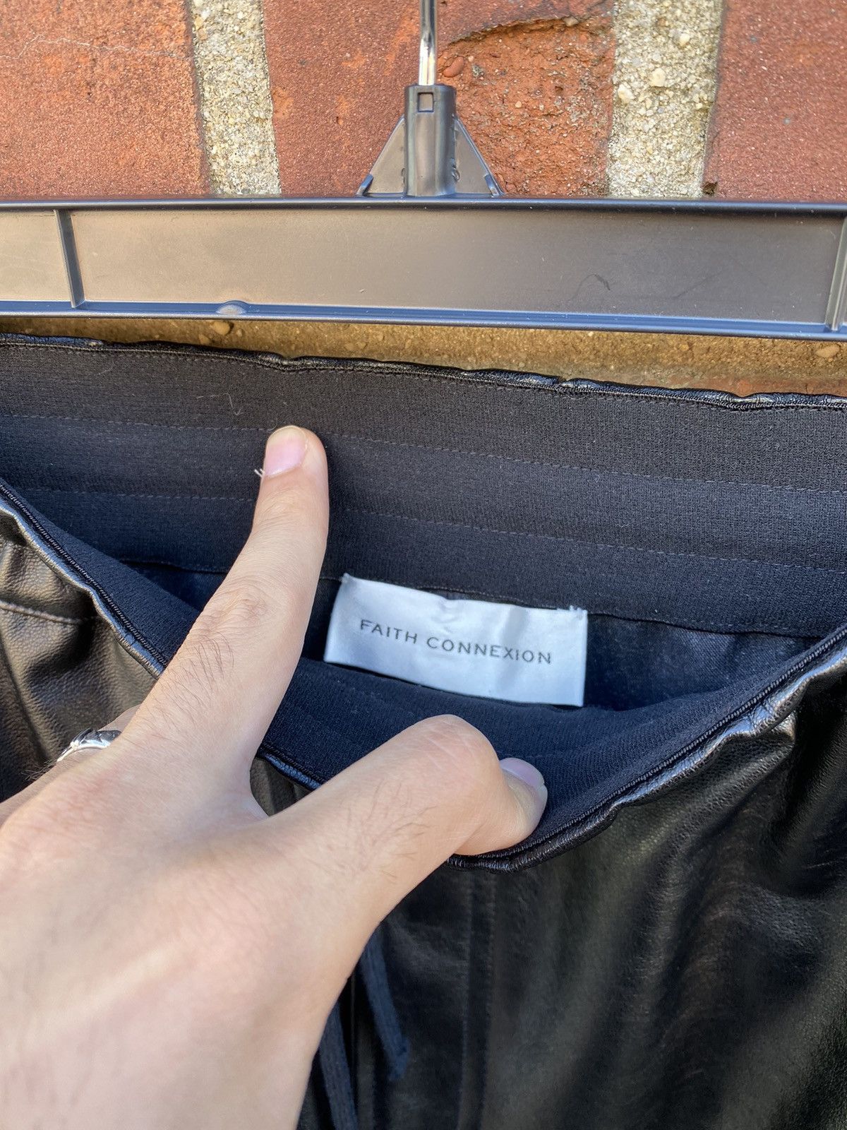 Faith Connexion Leather Laced Sweats Size US 30 / EU 46 - 5 Thumbnail