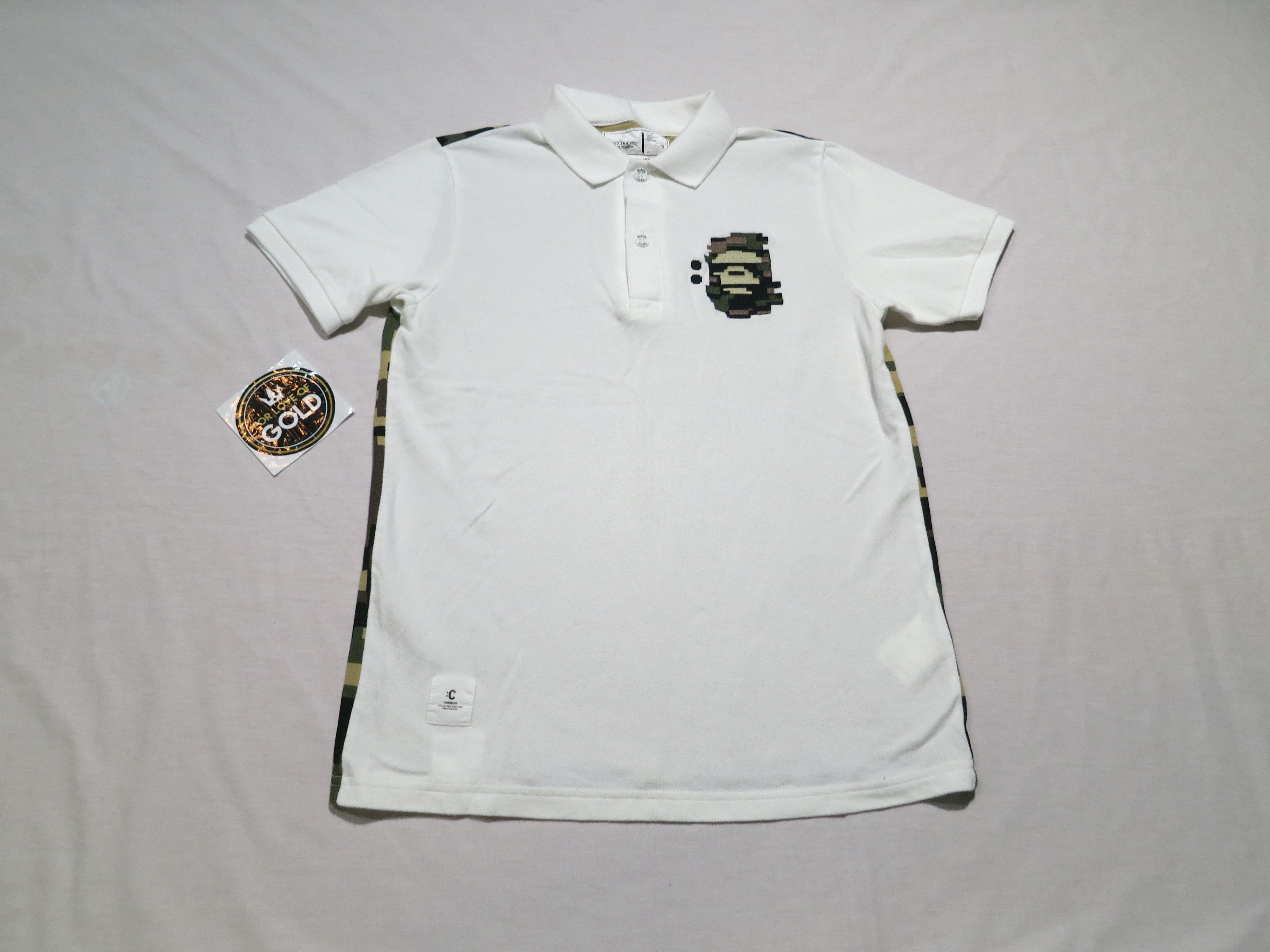 Aape Aape x Chocoolate polo camo shirt white / green Size US S / EU 44-46 / 1 - 4 Thumbnail