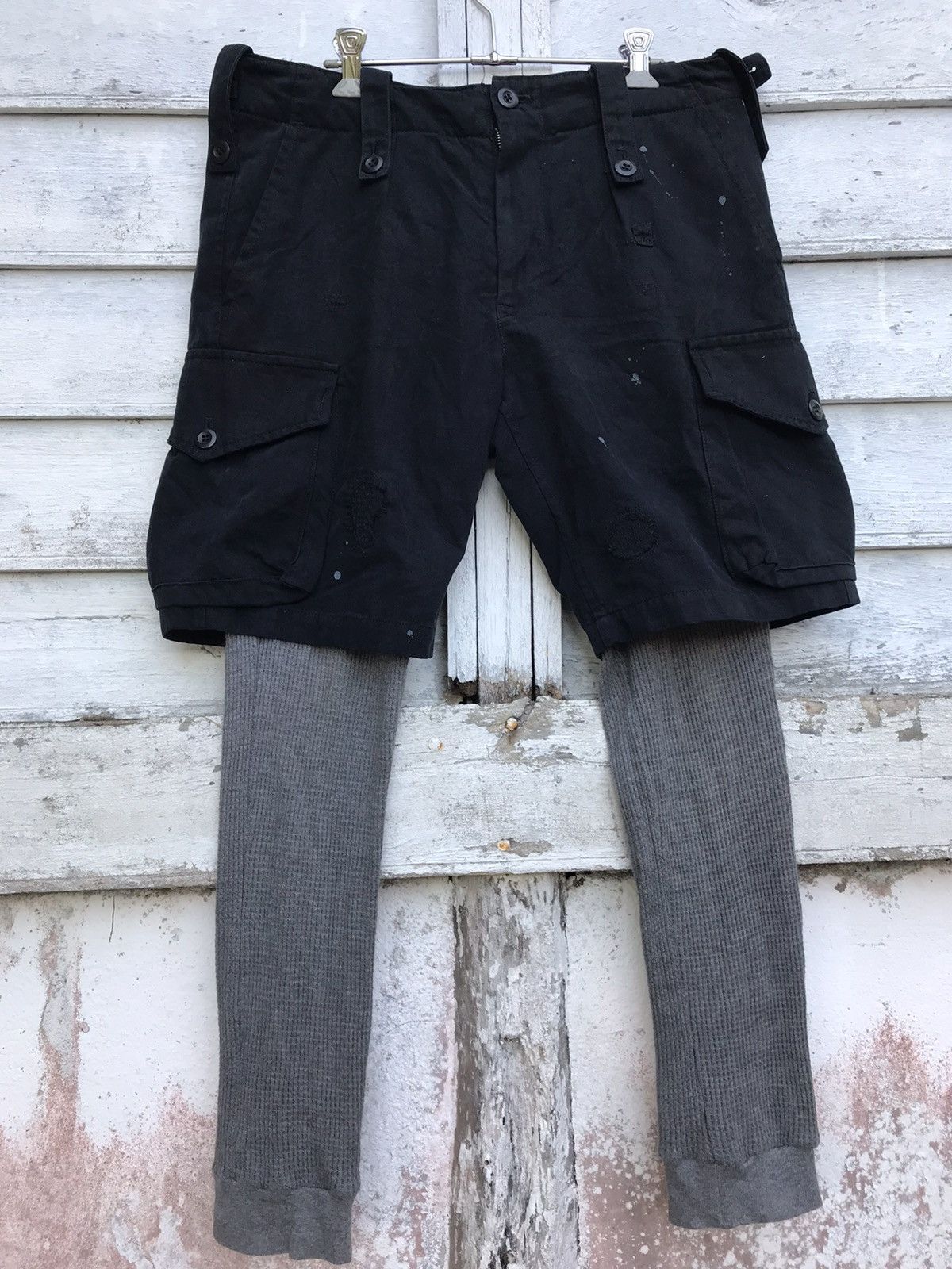 Swagger Rare Swagger Distressed Cargo Short with Tight Inner Size US 33 - 1 Thumbnail