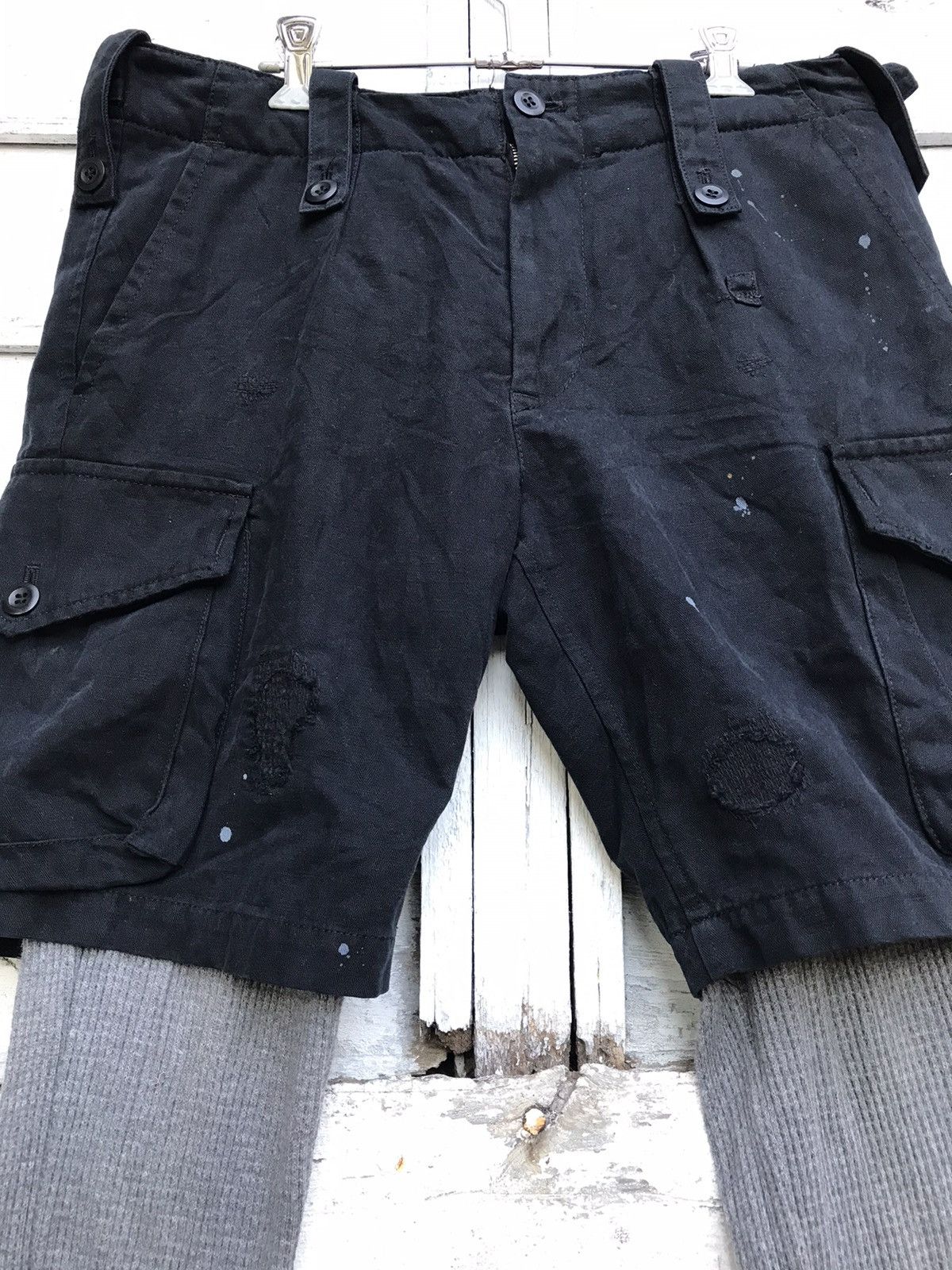 Swagger Rare Swagger Distressed Cargo Short with Tight Inner Size US 33 - 2 Thumbnail