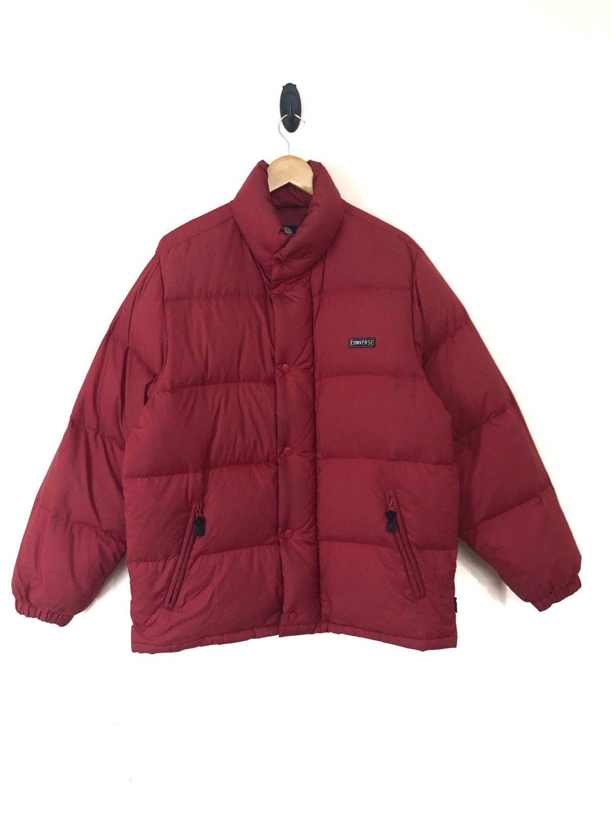 Converse Red Puffer Jacket Grailed