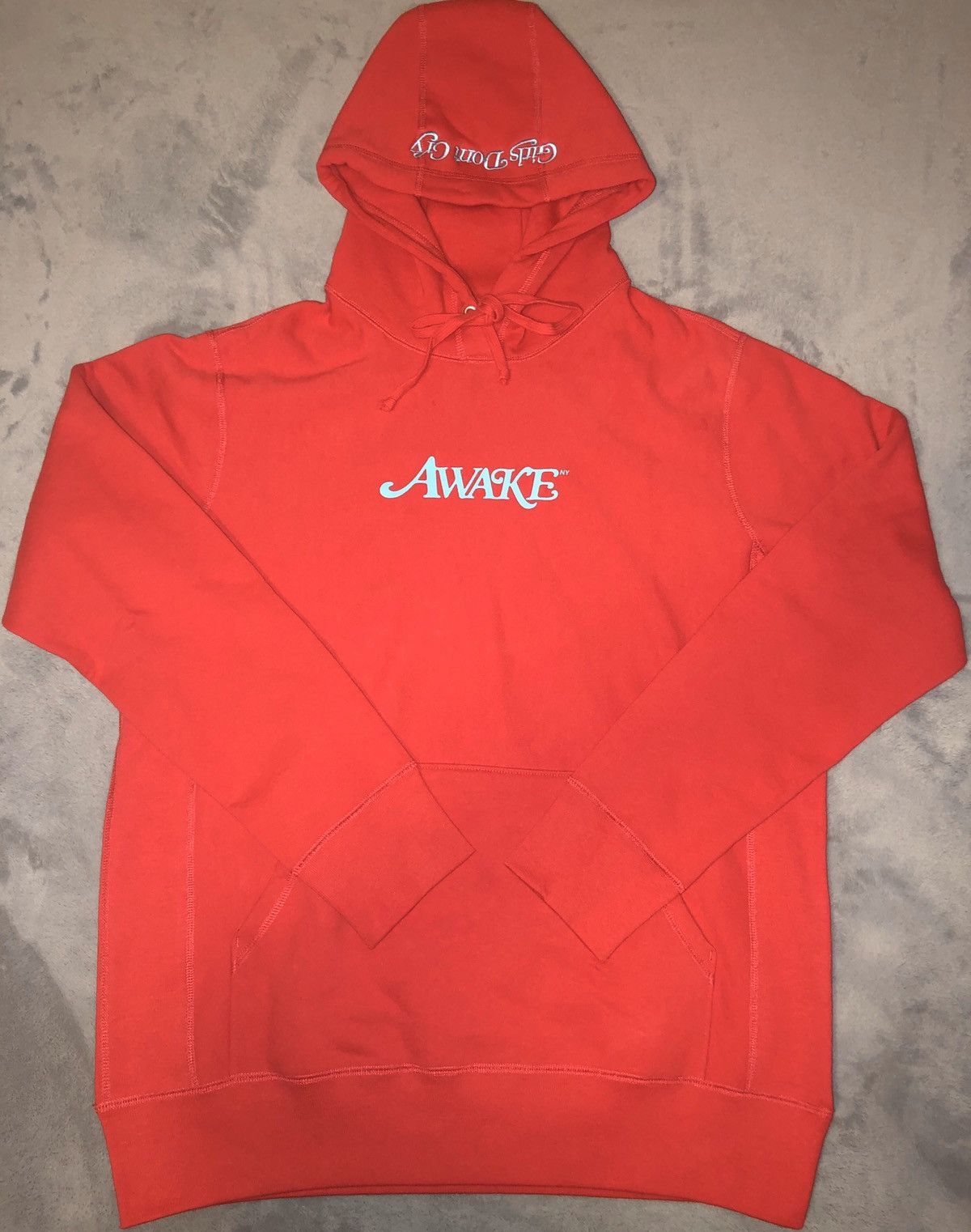Awake Awake NY x Girls Don't Cry Verdy Day hoodie Large Red | Grailed