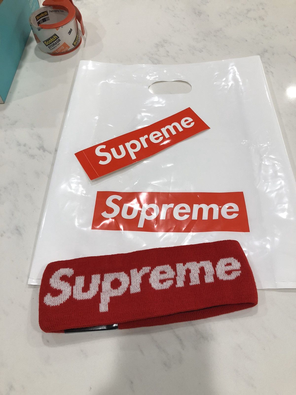 New Era × Supreme Supreme x New Era Headband red Size ONE SIZE - 1 Thumbnail