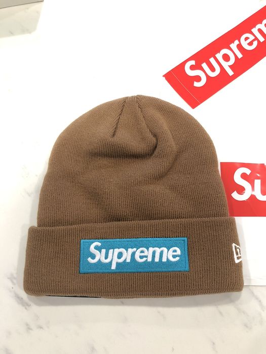 Supreme Supreme x New Era Box Logo Beanie FW17 Rust | Grailed