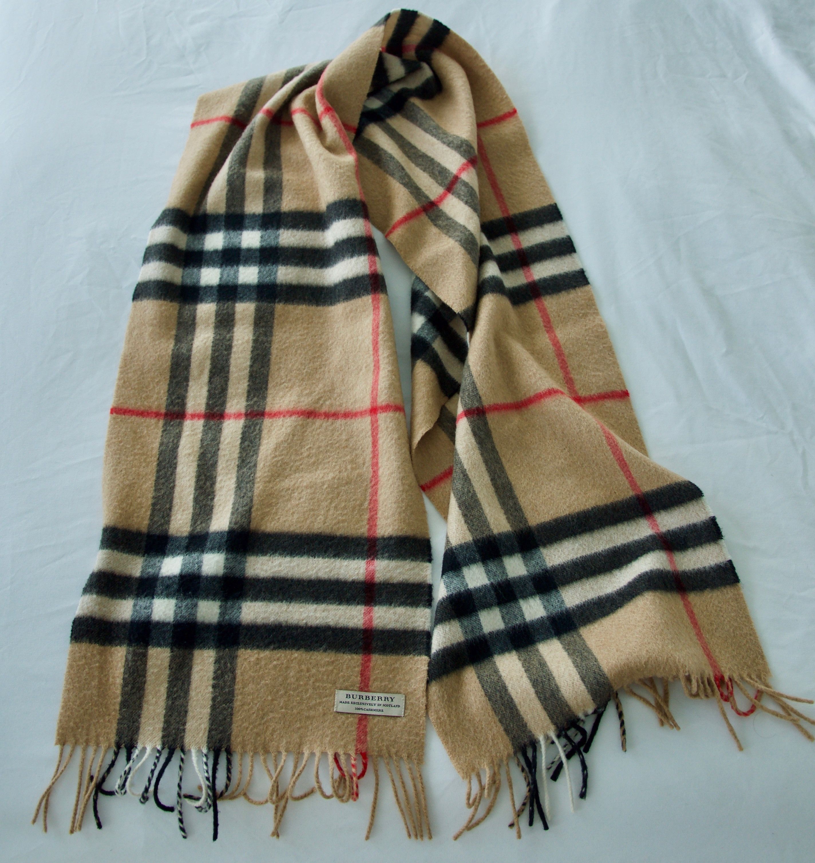 Giant-Check Cashmere Scarf