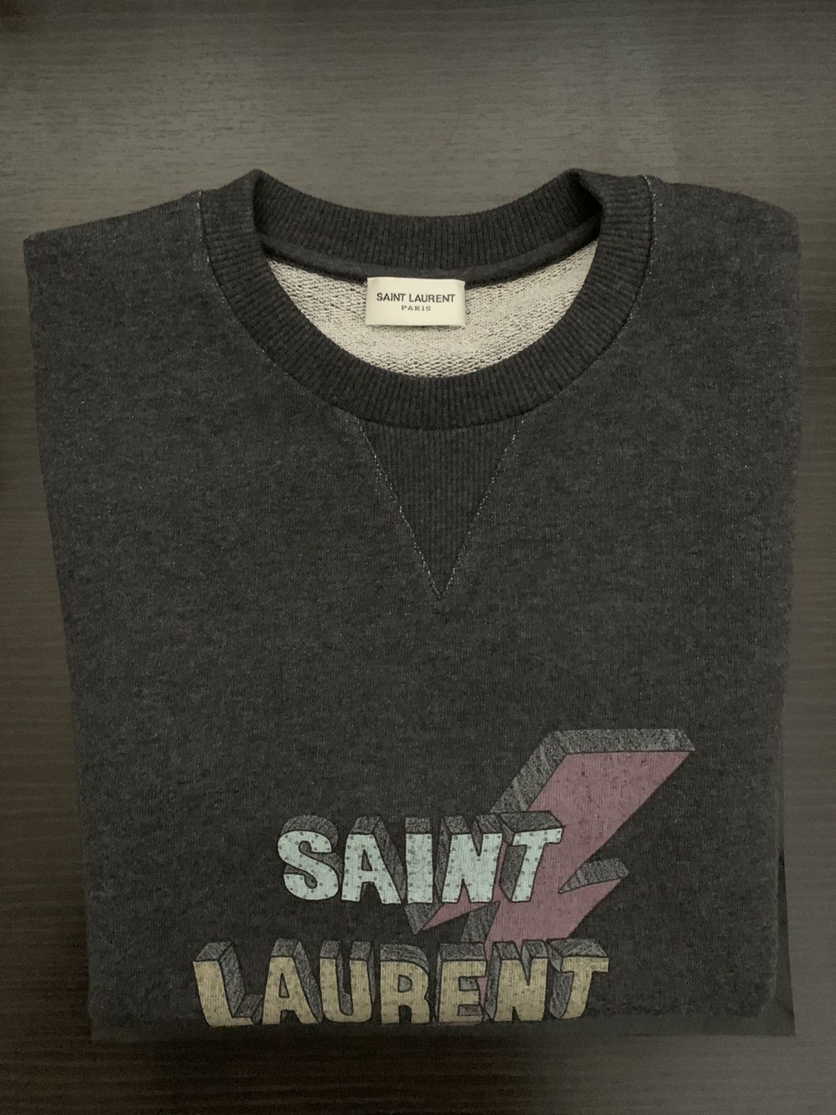 Saint Laurent Paris Saint Laurent Lightning Bolt Sweatshirt size L Size US L / EU 52-54 / 3 - 2 Thumbnail