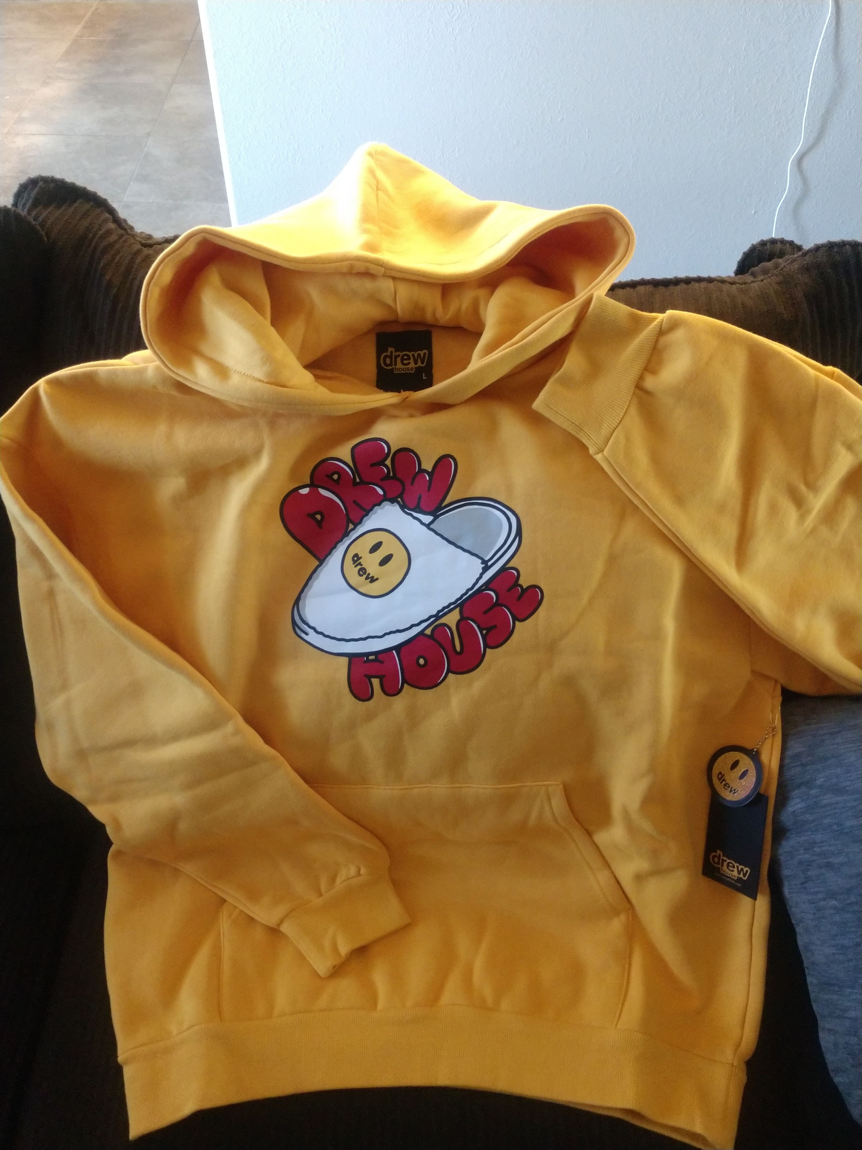 Drew House × Justin Bieber Drew House Slipper Hoodie Golden Yellow 
