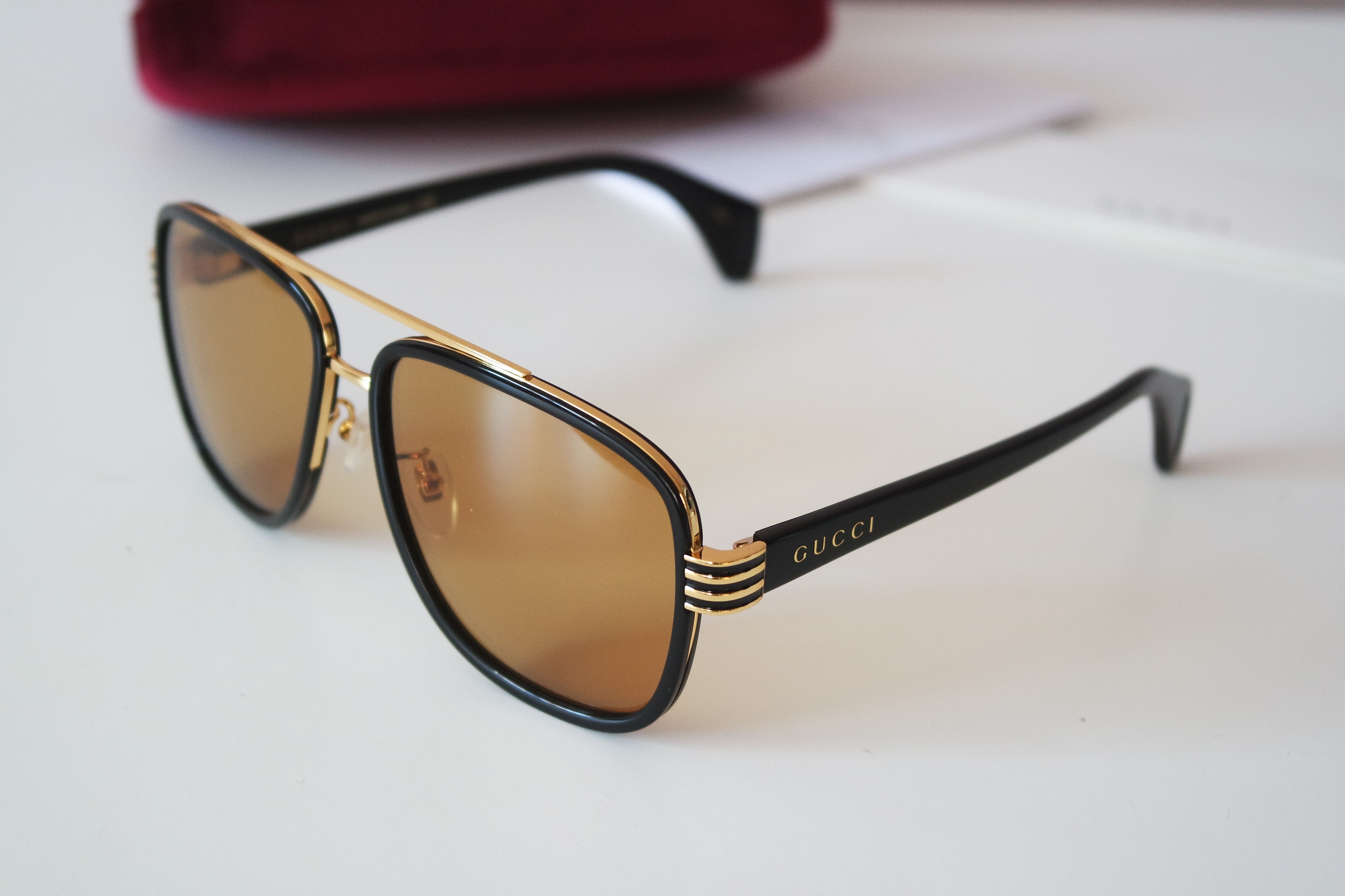 Gucci Aviator GG0448S - Black 58mm Sunglasses |