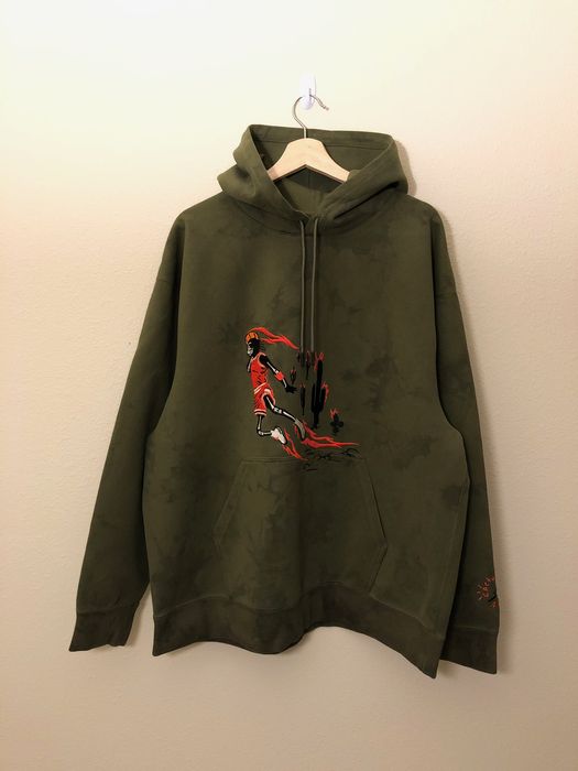 Travis scott jordan discount washed suede hoodie olive