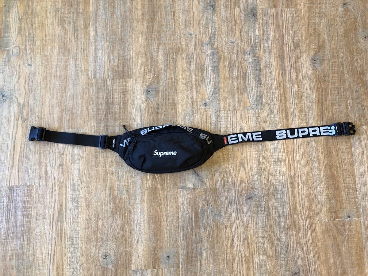 Supreme Supreme Waist Bag SS18 Black Fanny Pack Shoulder Grailed