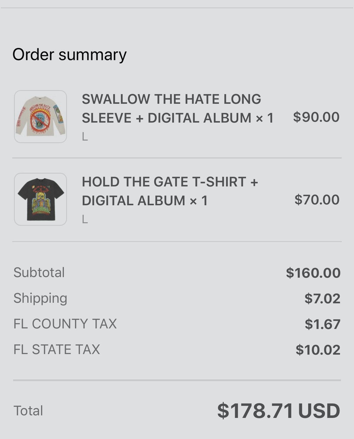 Kanye West XXXTENTACION Swallow the Hate Long Sleeve Size US L / EU 52-54 / 3 - 4 Thumbnail