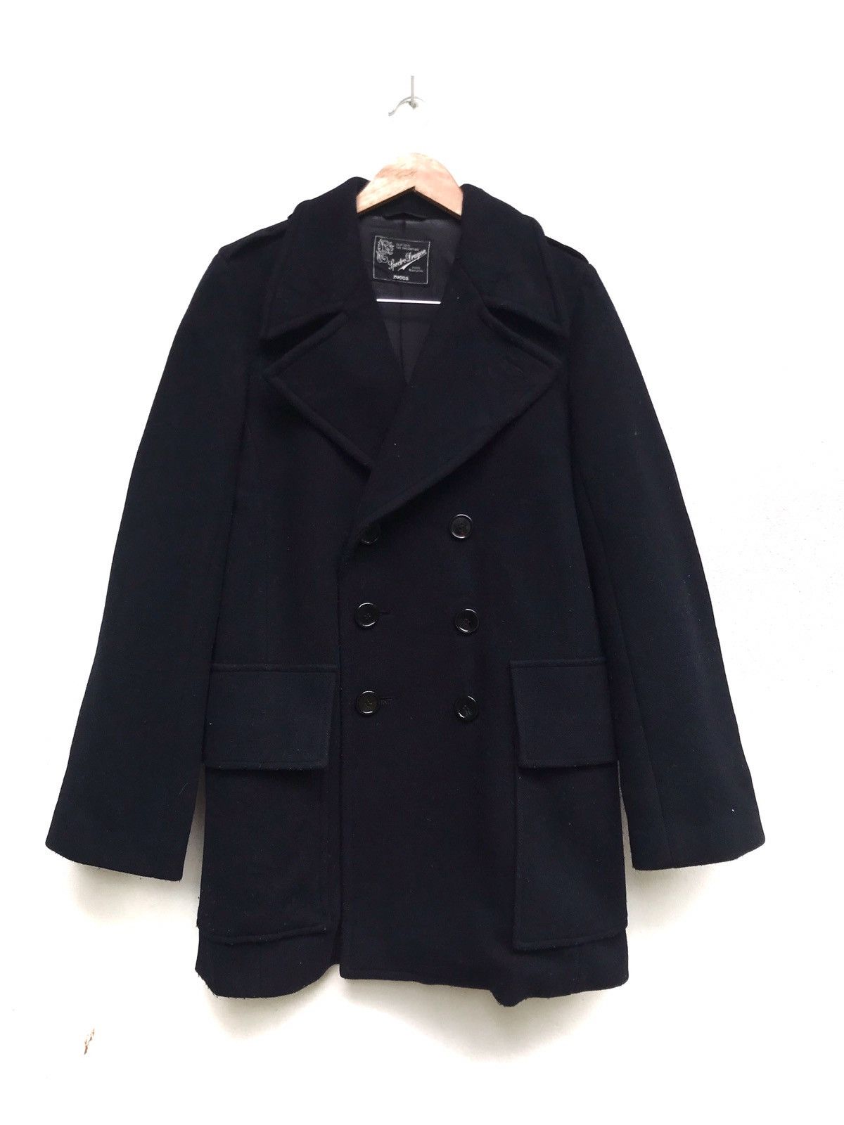 CABANE de ZUCCa Spectro Dragon Zucca Wool Double Breast Coat Size US S / EU 44-46 / 1 - 1 Thumbnail