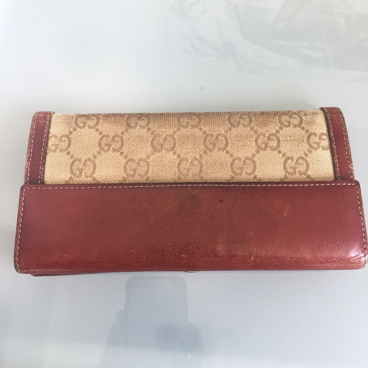 Gucci 90s Gucci bifold GG clasp wallet canvas monogram Size ONE SIZE - 2 Thumbnail
