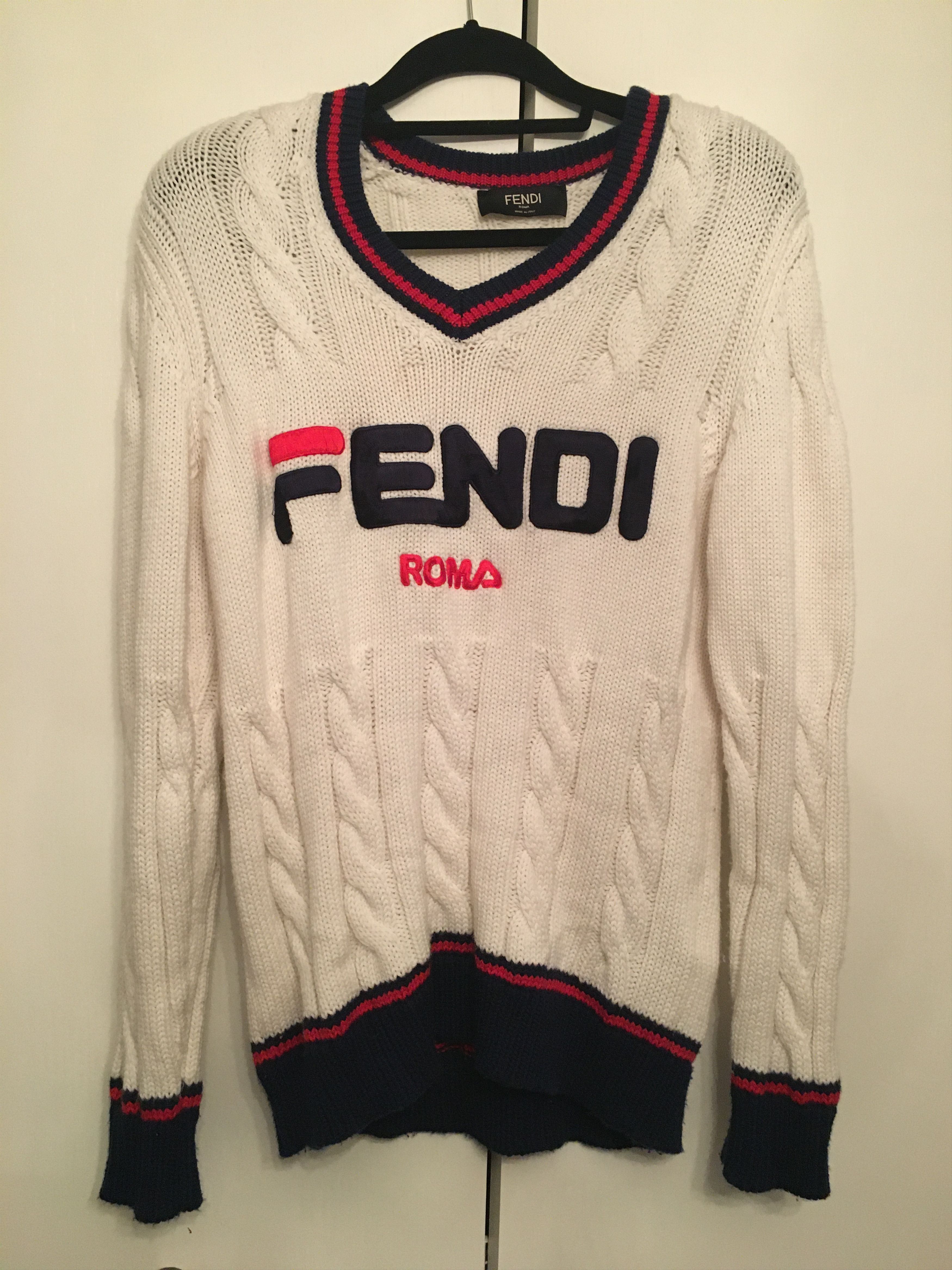 Fendi Fila Fendi x Fila Mania Knit Sweater Grailed