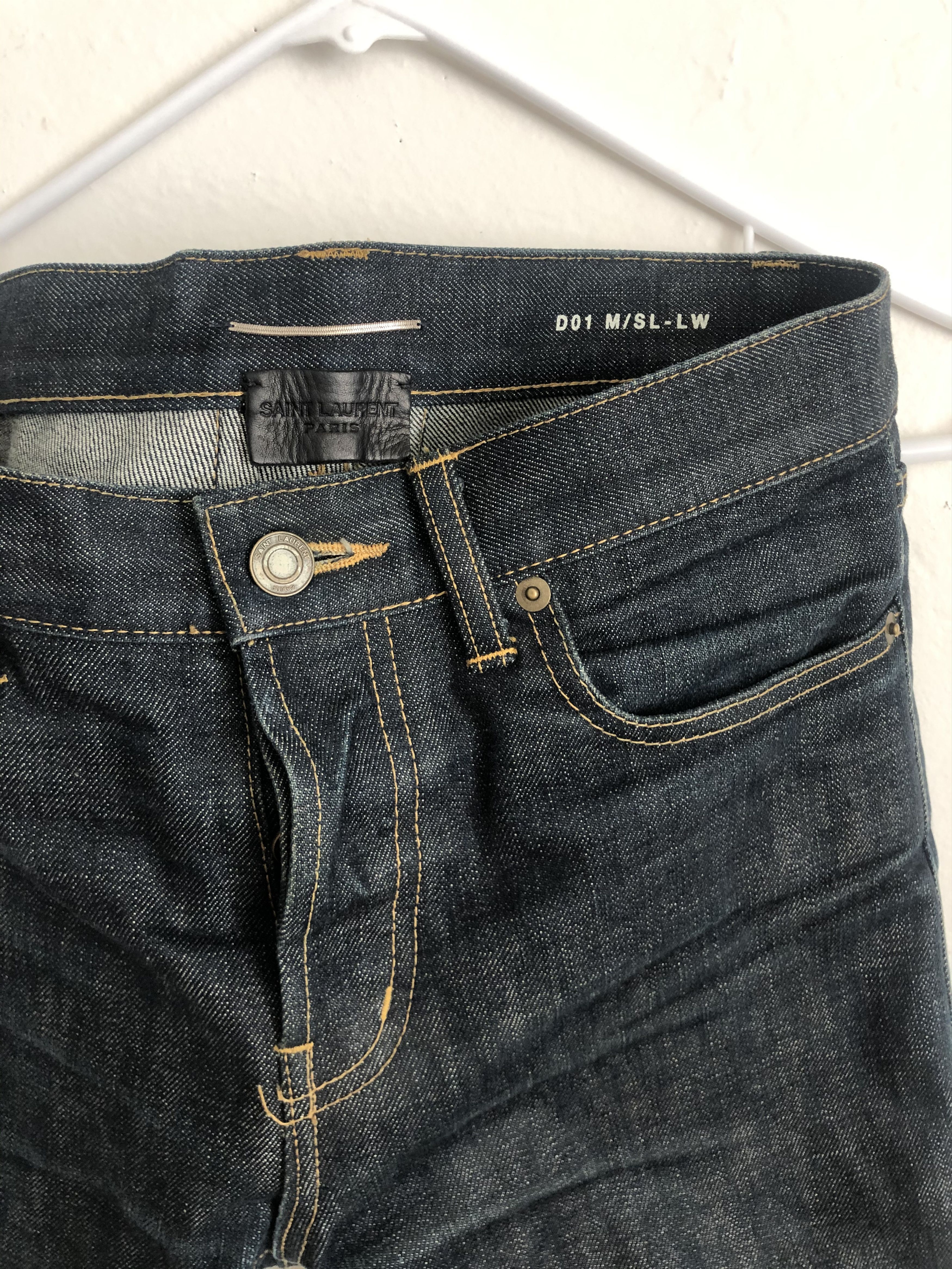Saint Laurent Paris Authentic SLP D01 M/SL-LW Skinny Fit Raw