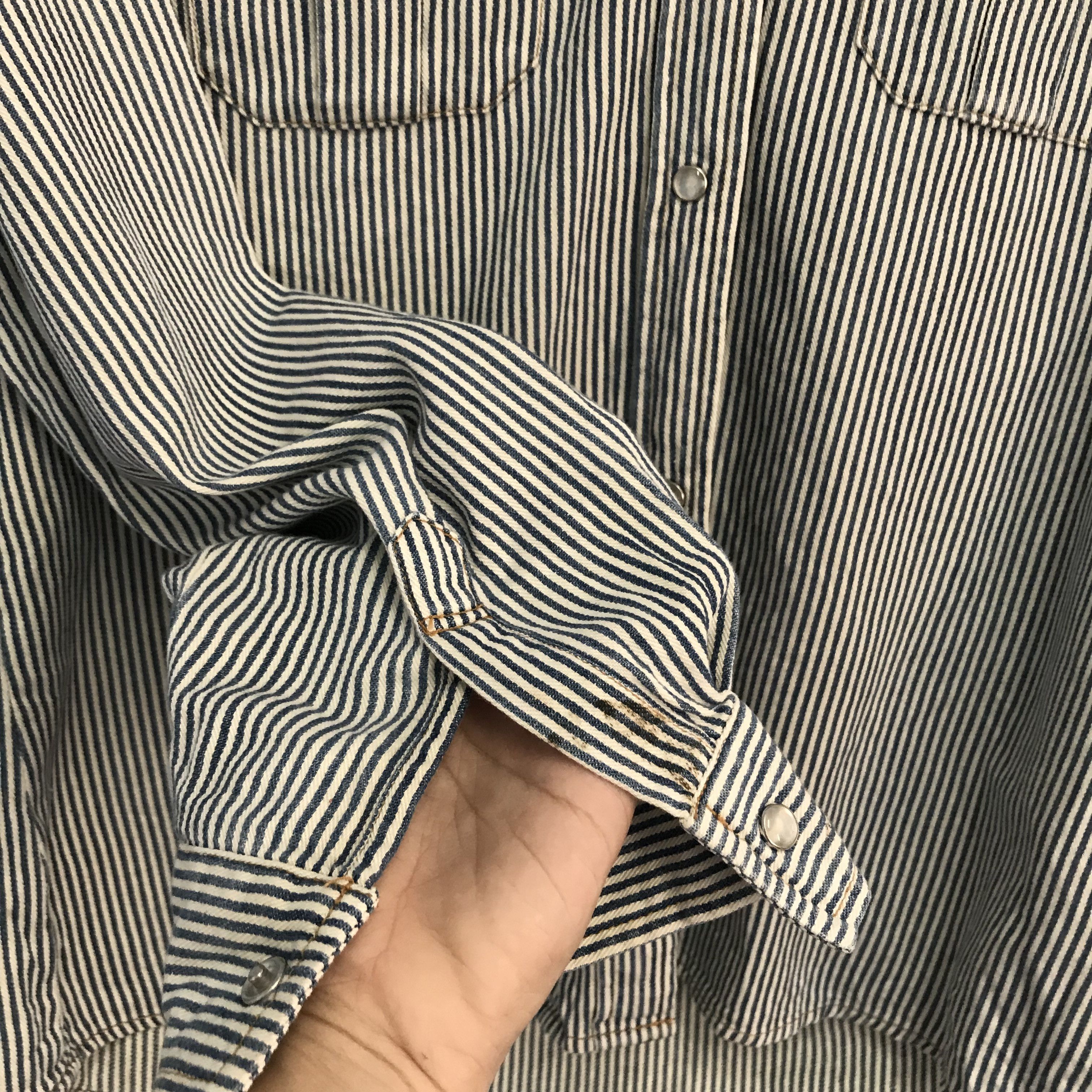 Bugle Boy Vintage Bugle Boy Hickory Double Pocket Wastern Shirt Size US L / EU 52-54 / 3 - 6 Thumbnail
