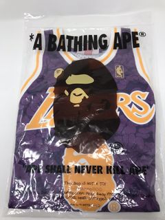 BAPE® X MITCHELL & NESS LOS ANGELES LAKERS JERSEY SHORTS