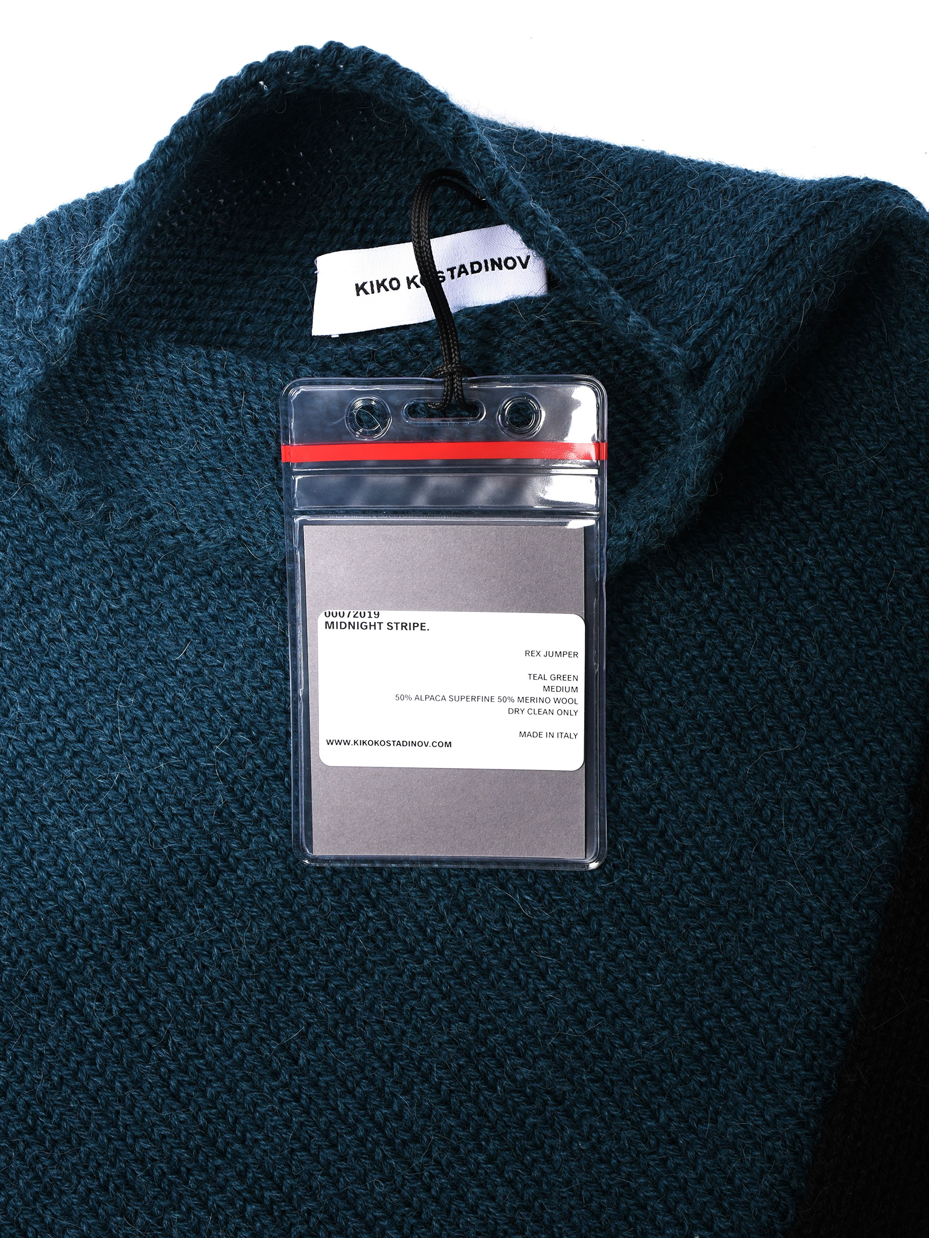 Kiko Kostadinov Alpaca and Wool Midnight Stripe Sweater Size US M / EU 48-50 / 2 - 2 Thumbnail