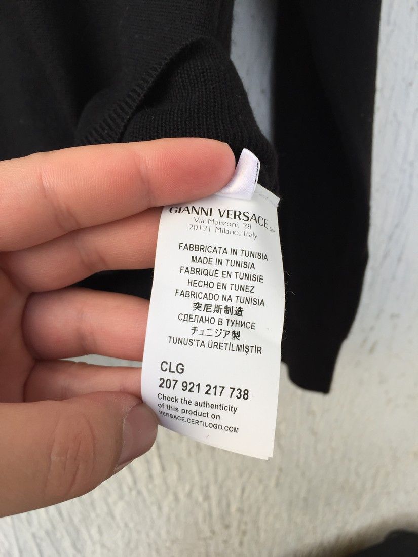 Versace embroidered logo wool sweater Size US M / EU 48-50 / 2 - 4 Thumbnail