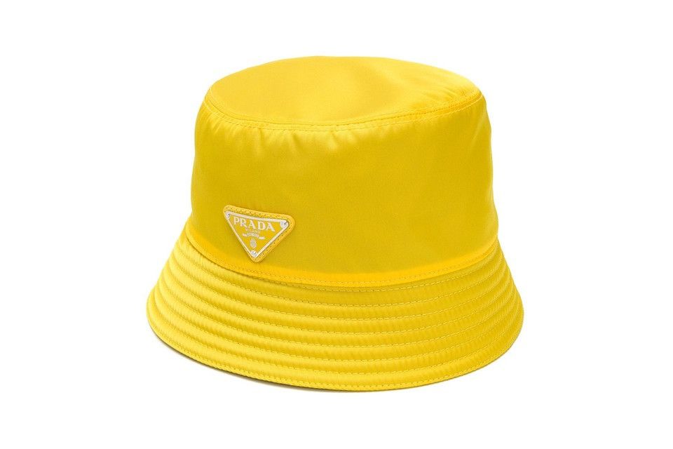 Prada prada logo nylon yellow bucket hat Size ONE SIZE - 1 Thumbnail