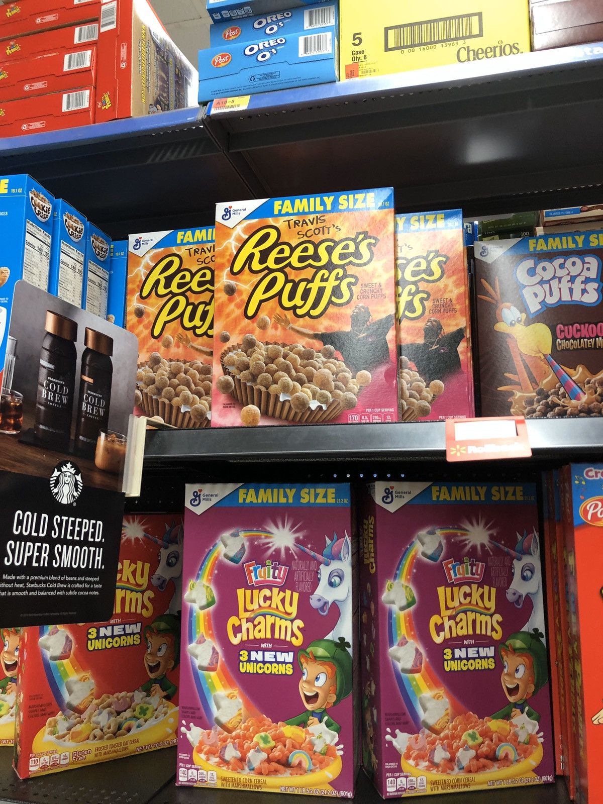 Travis Scott Reese's Puffs Family size box cereal Cactus Jack