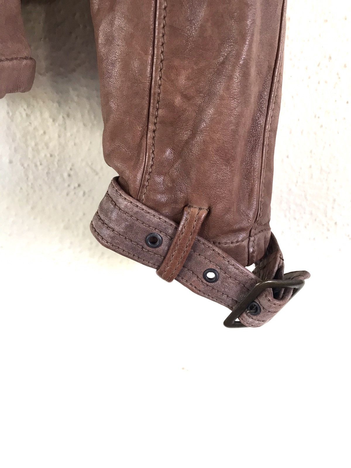 Giorgio Brato Giorgio Brato Brown Leather Jacket Fur Collar Size US XXS / EU 40 - 11 Thumbnail