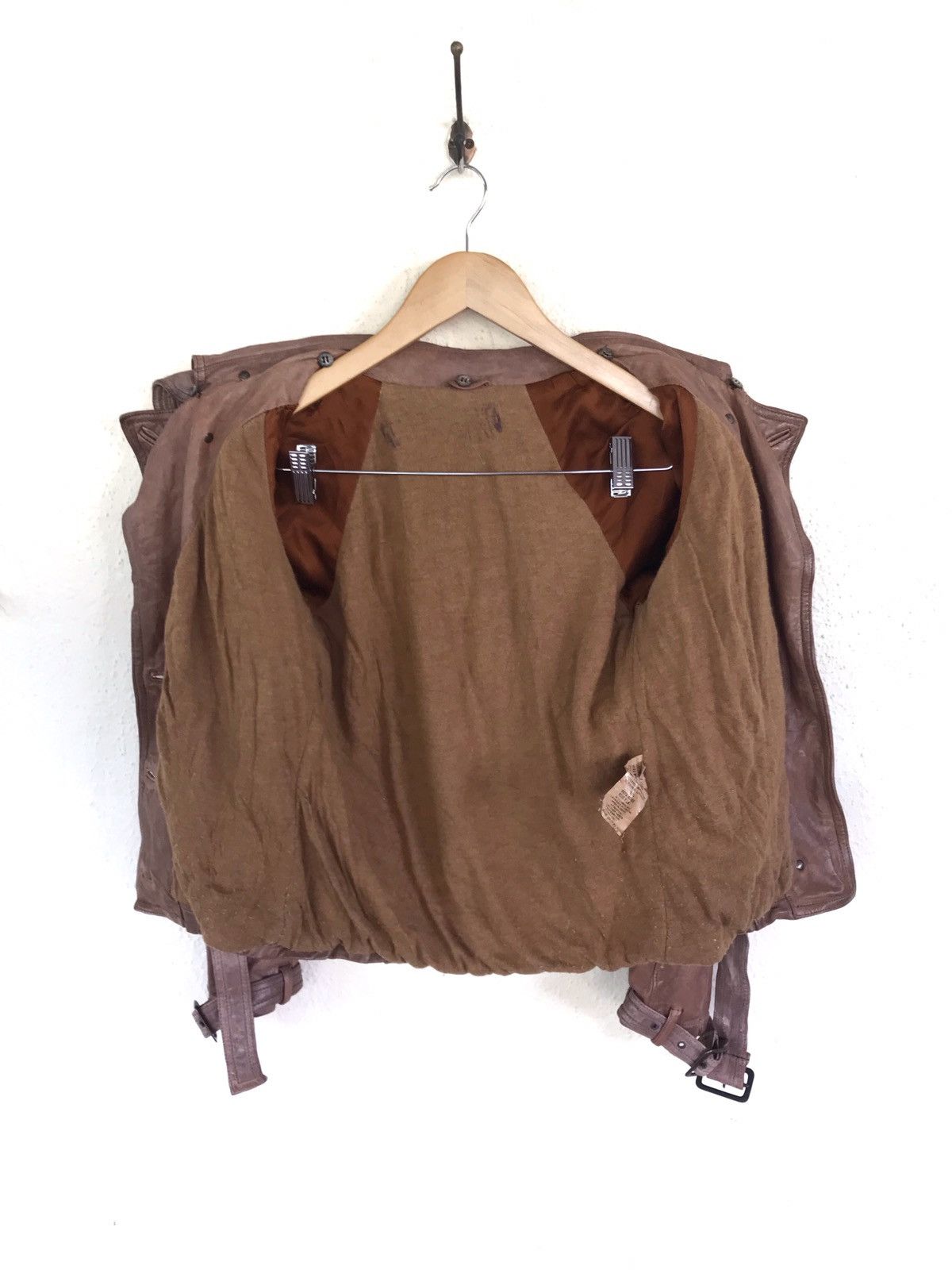 Giorgio Brato Giorgio Brato Brown Leather Jacket Fur Collar Size US XXS / EU 40 - 4 Thumbnail