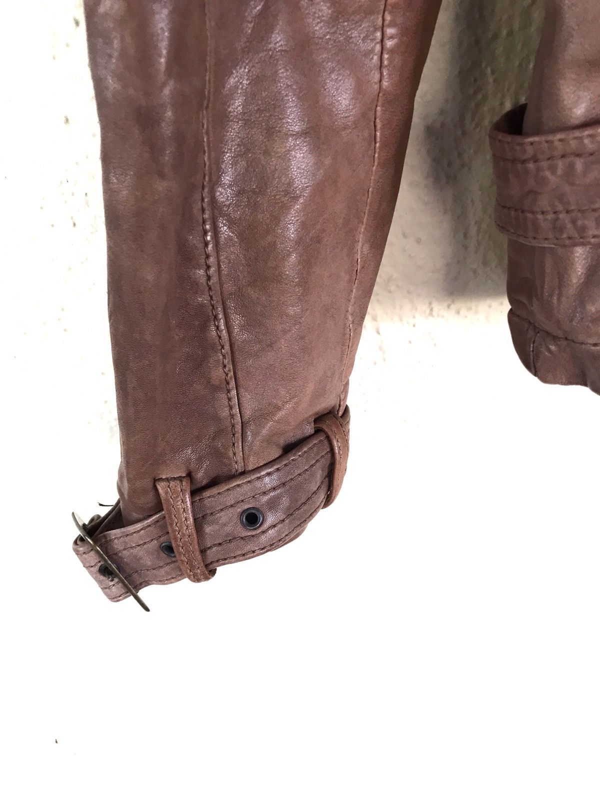 Giorgio Brato Giorgio Brato Brown Leather Jacket Fur Collar Size US XXS / EU 40 - 10 Thumbnail
