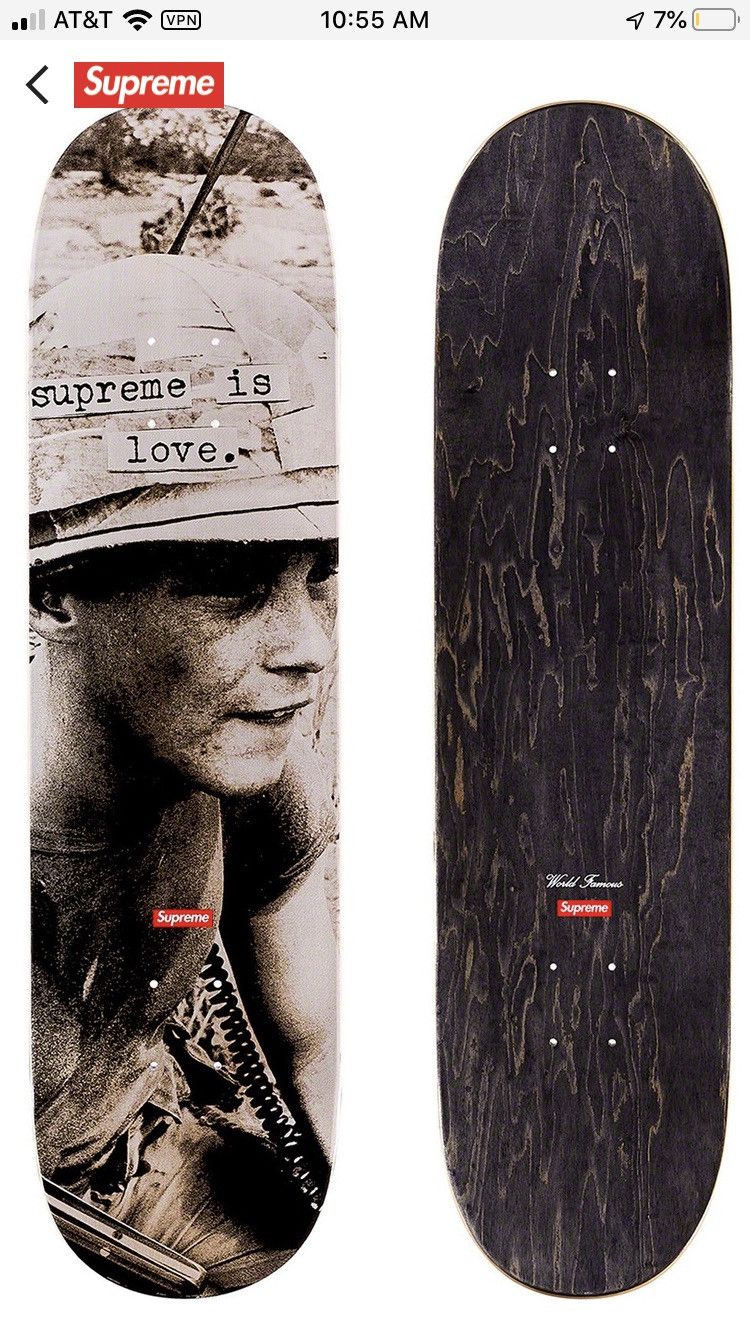 Supreme is store love skateboard deck