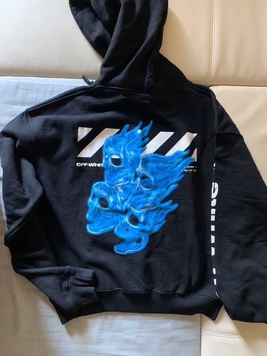 Off white discount diagonal skulls hoodie