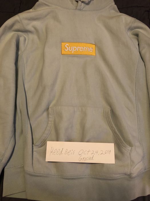 Supreme ice blue outlet box logo hoodie