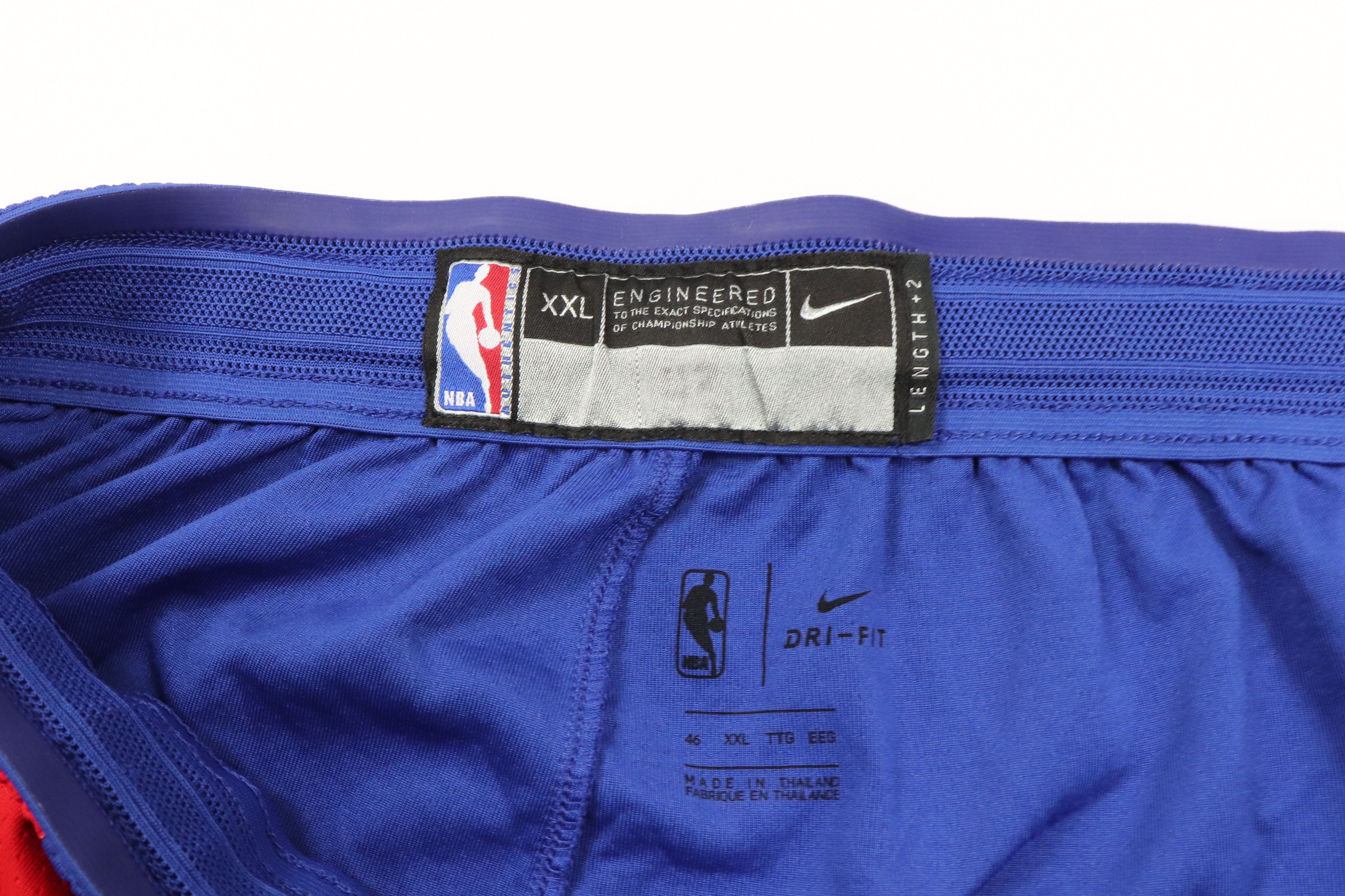 Nike Nike NBA Authentics Detroit Pistons Game Worn Shorts 2XL +2 Size US 38 / EU 54 - 7 Thumbnail