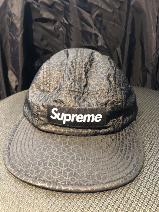 Supreme Supreme Geometric Ripstop Camp Cap Black SS19 | Grailed