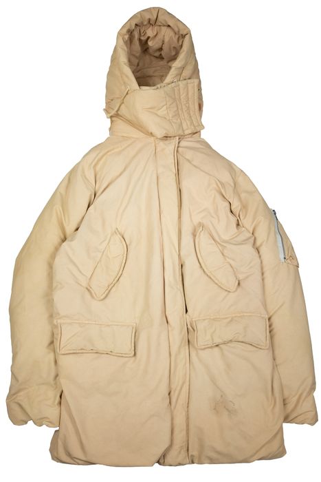 Helmut Lang AW 1998 Beige Bondage Goose Down N-3B Military Parka