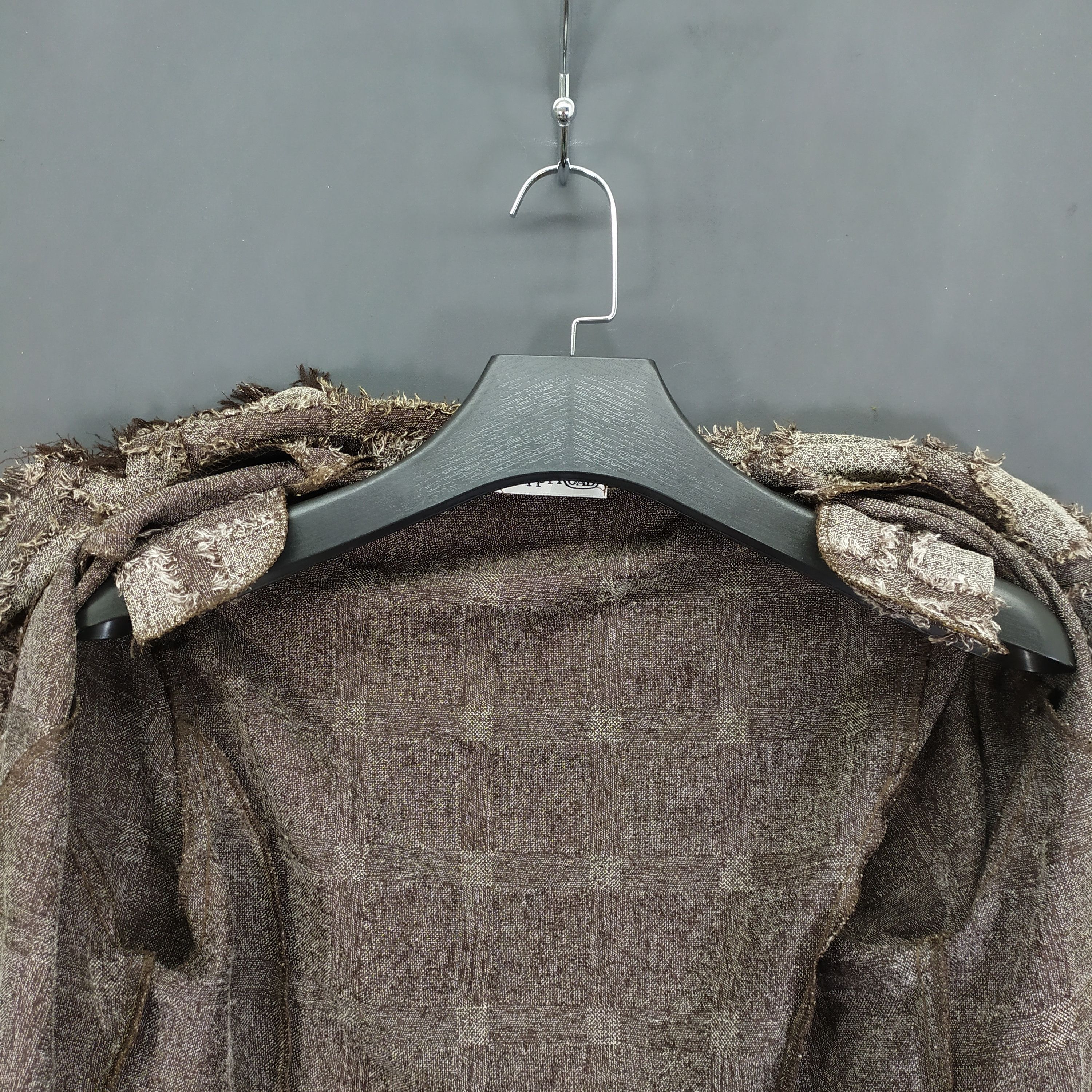 Japanese Brand HAPPY ROAD CHECKED FUR CROPPED JACKET #263-10 Size S / US 4 / IT 40 - 6 Thumbnail