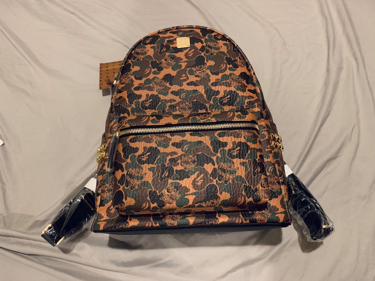 Bape BAPE X MCM Camo Stark Backpack | Grailed