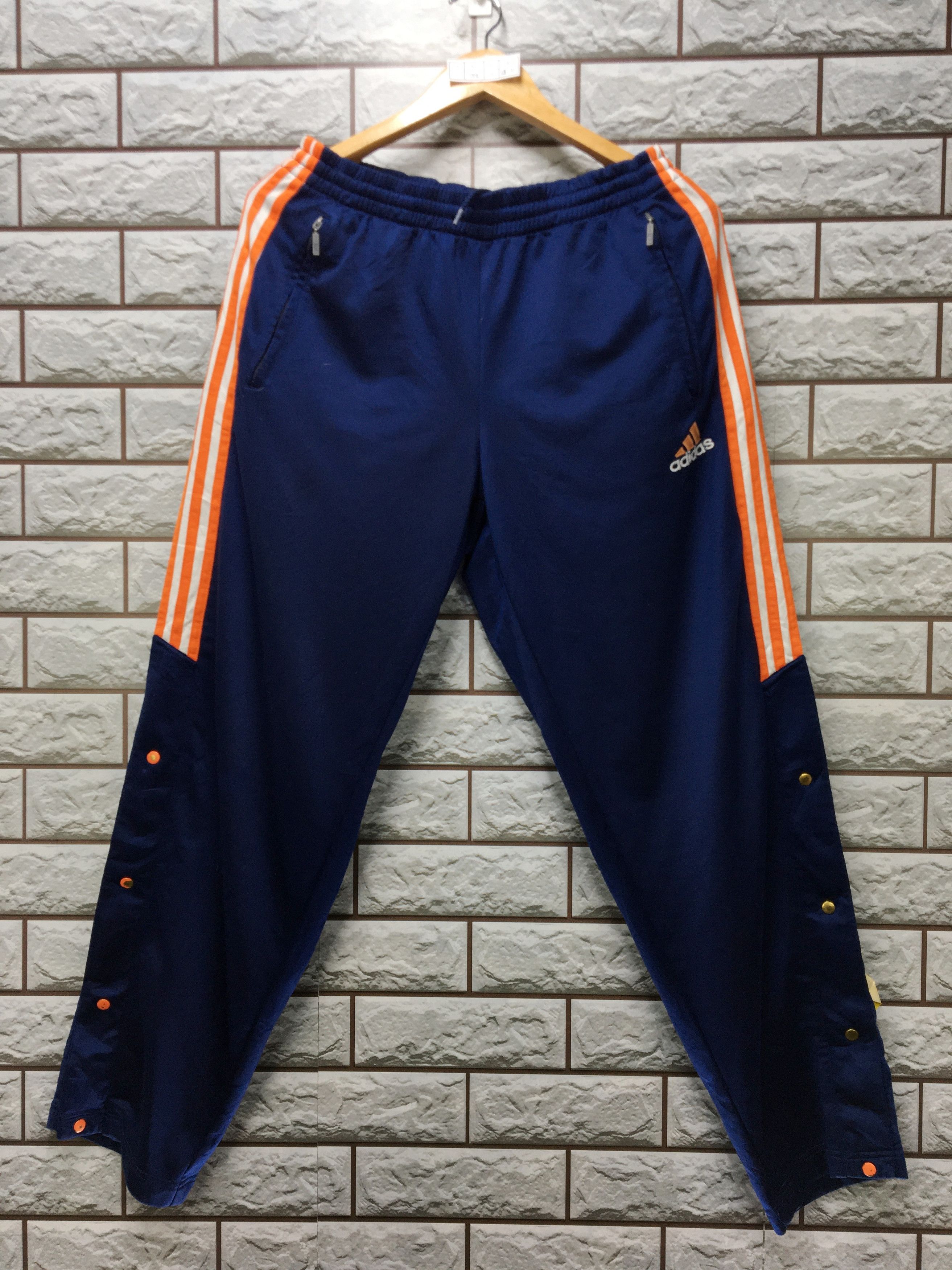 Adidas Vintage Vintage 90s Adidas Adibreak Button Side Track Pants W 35 41 Grailed